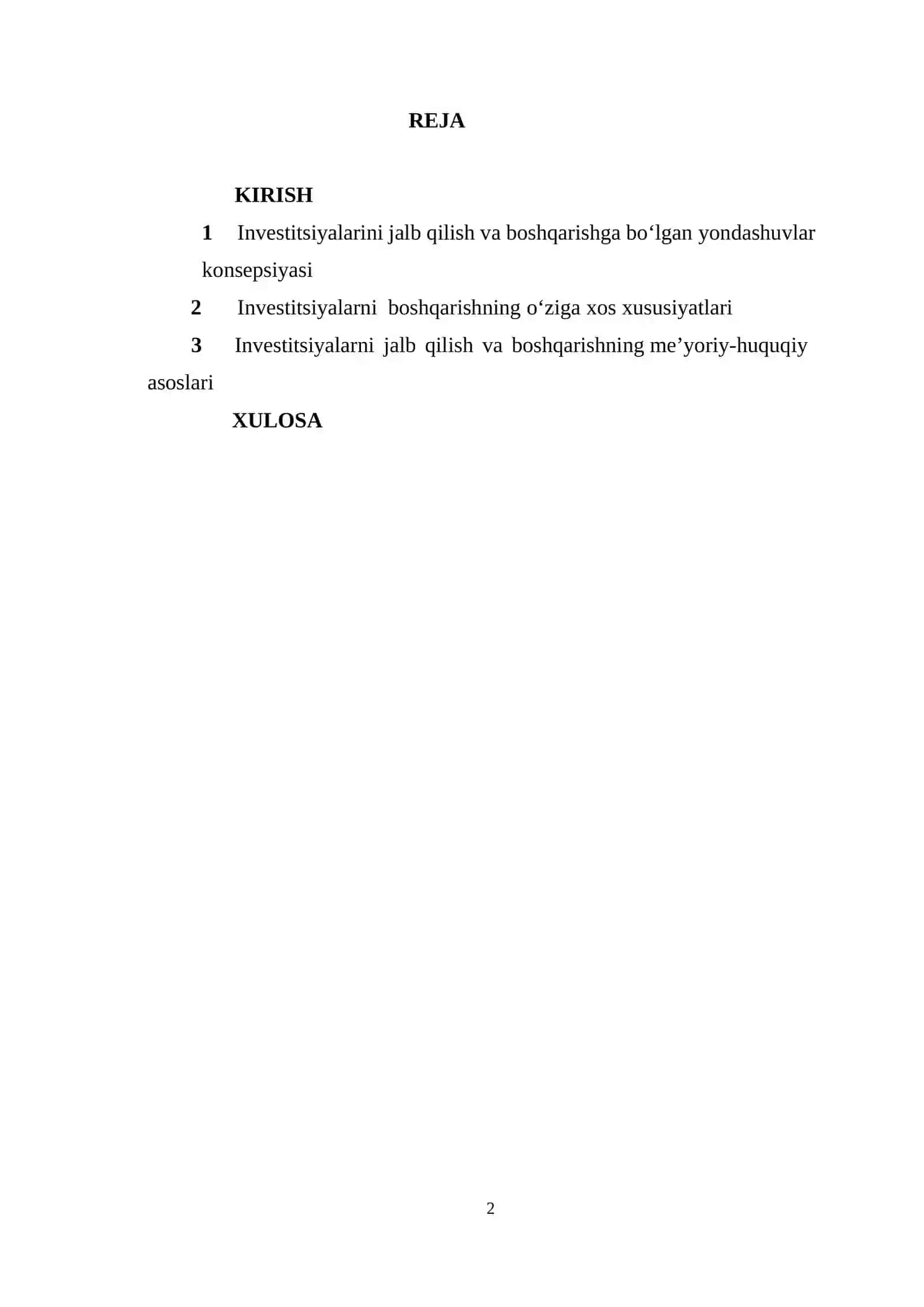 Investitsiyalarni jalb etish hisobi 2