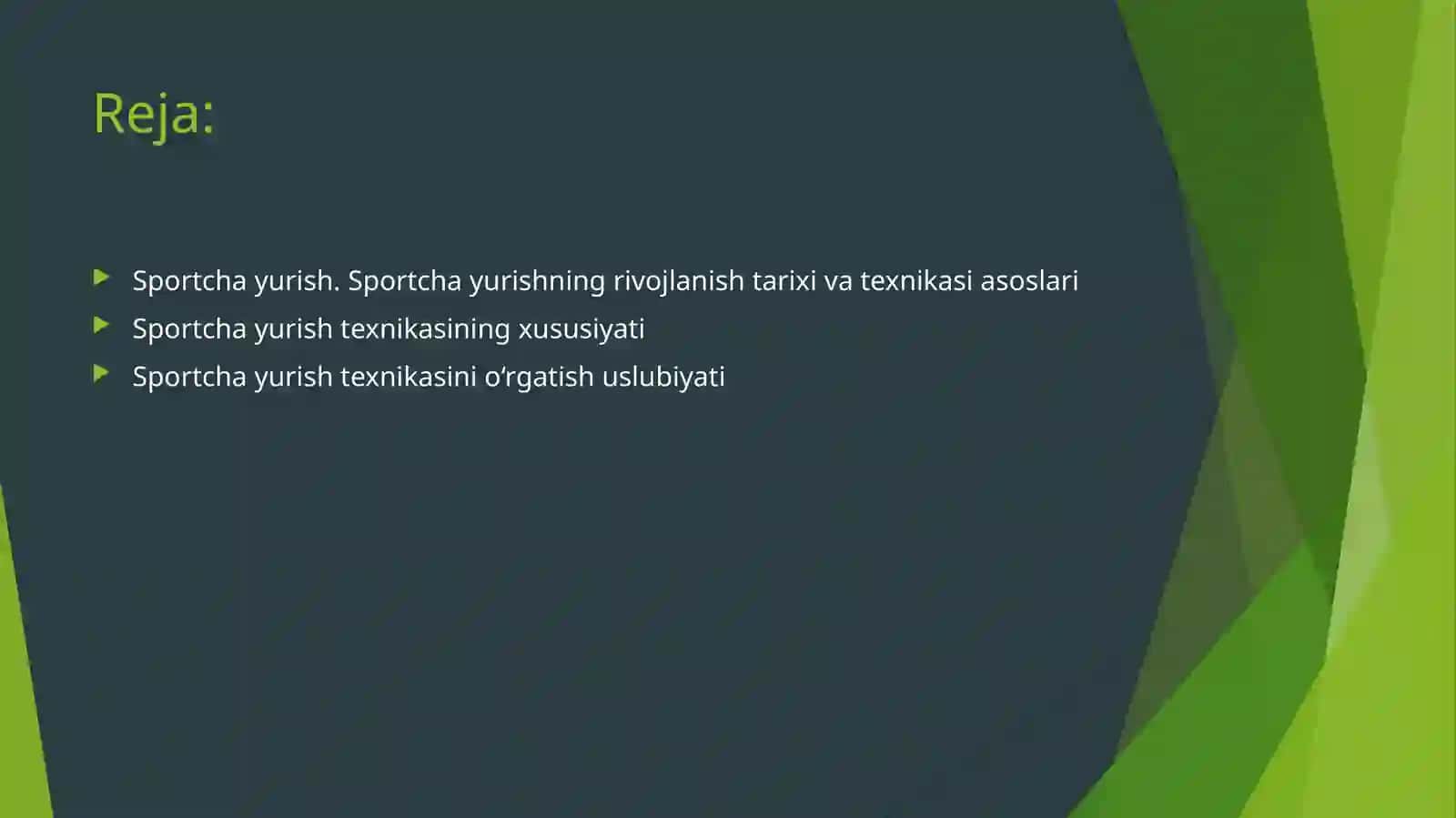 Sportcha yurish 2