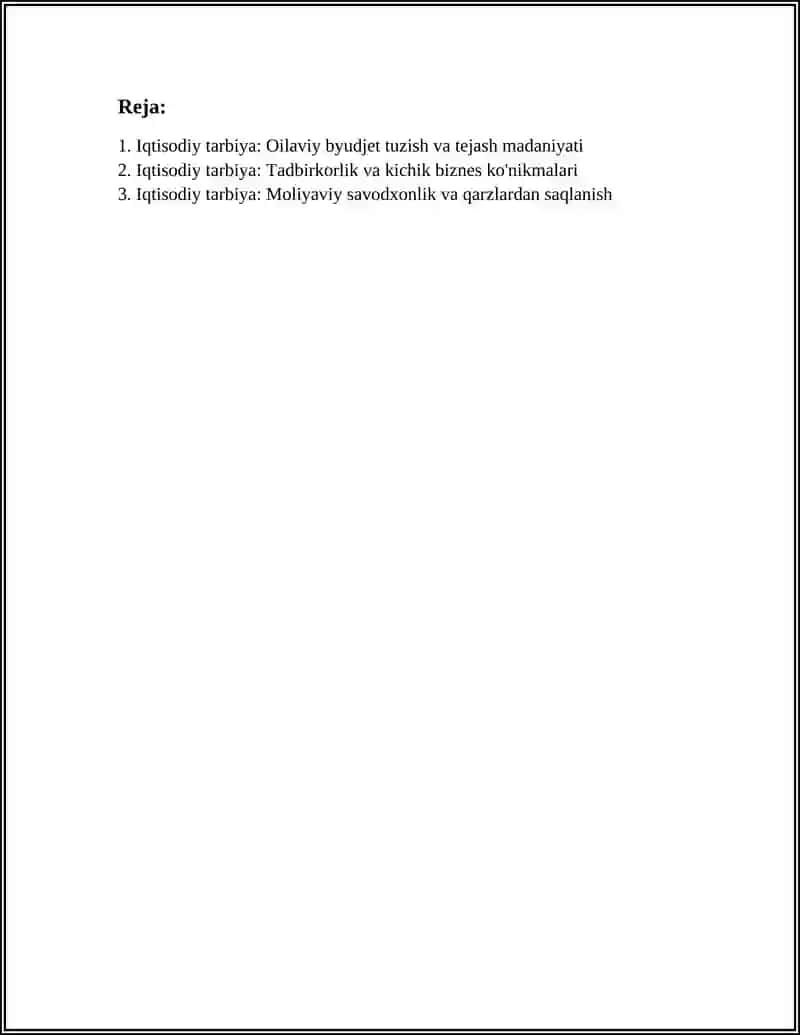 IQTISODIY TARBIYA 2