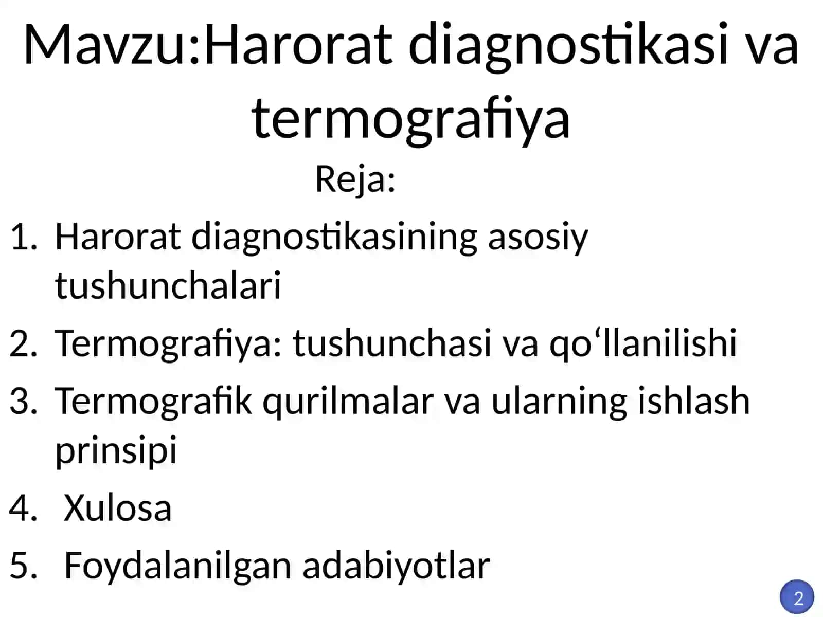 Harorat Diagnostikasi 2