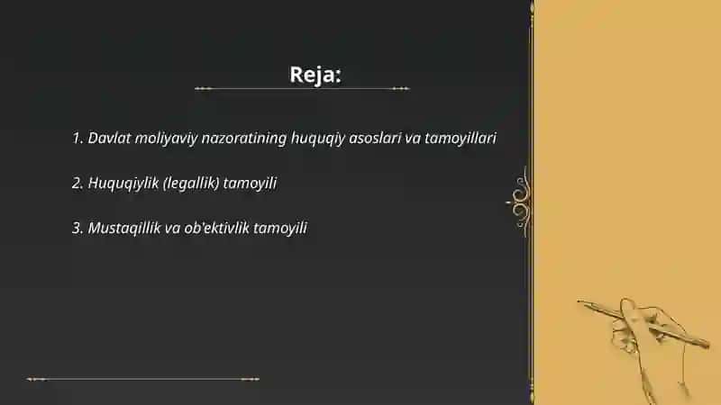 Davlat moliyaviy nazorat tamoyillari 2