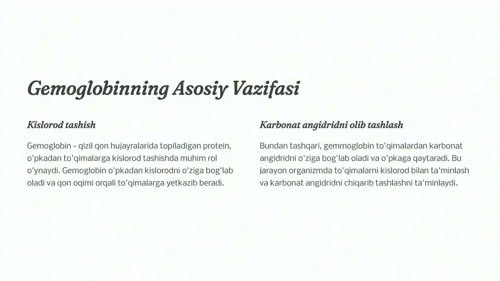 Gemoglabin va Leykositlar - Qonning asoslari 2