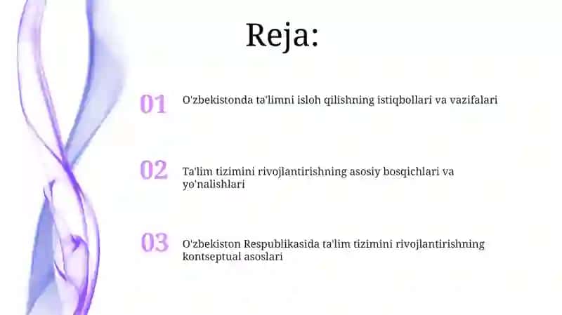 O'zbekiston respublikasida talim tizimini rivojlantirishning kontseptual asoslari 2