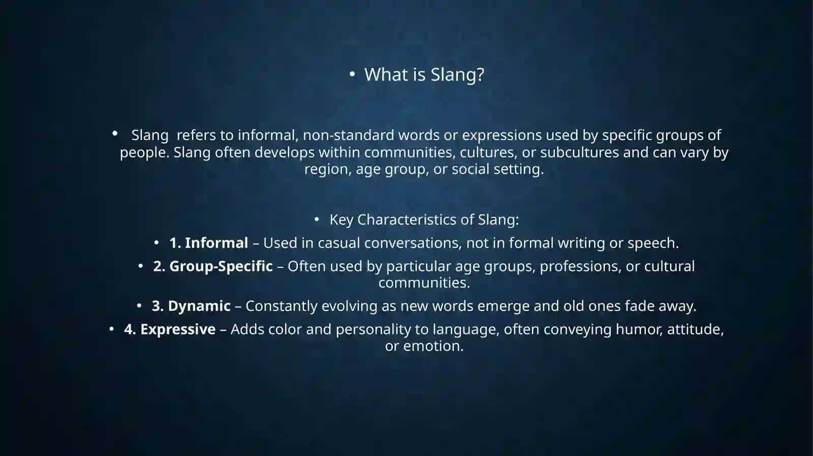 SLANG AND ITS ROLEIN INLARGEMENT OF THE ENGLISH VOCABULARY 2