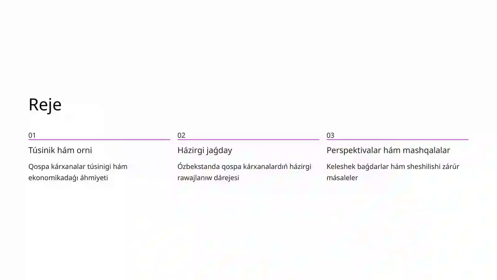 Qospa kárxanalarının házirgi jaɣdayı hám rawajlanıwı 2