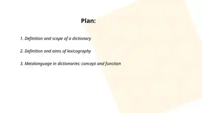 Basic concepts of lexicography 2