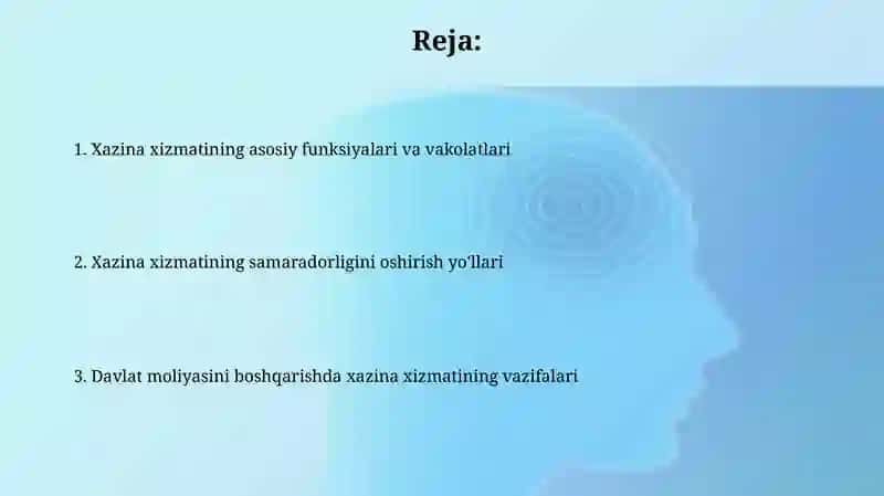 Xazina xizmatini boshqarishda g'aznachilik xizmatini o'rni 2