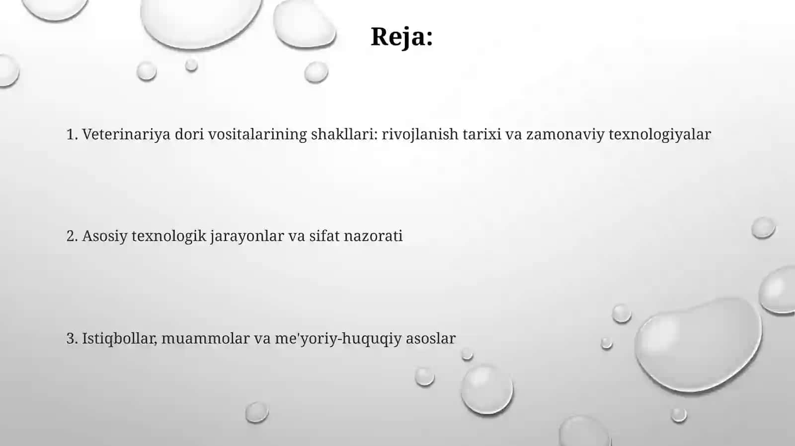 Veterinariya dori shakllarini tayyorlash texnologiyasi 2
