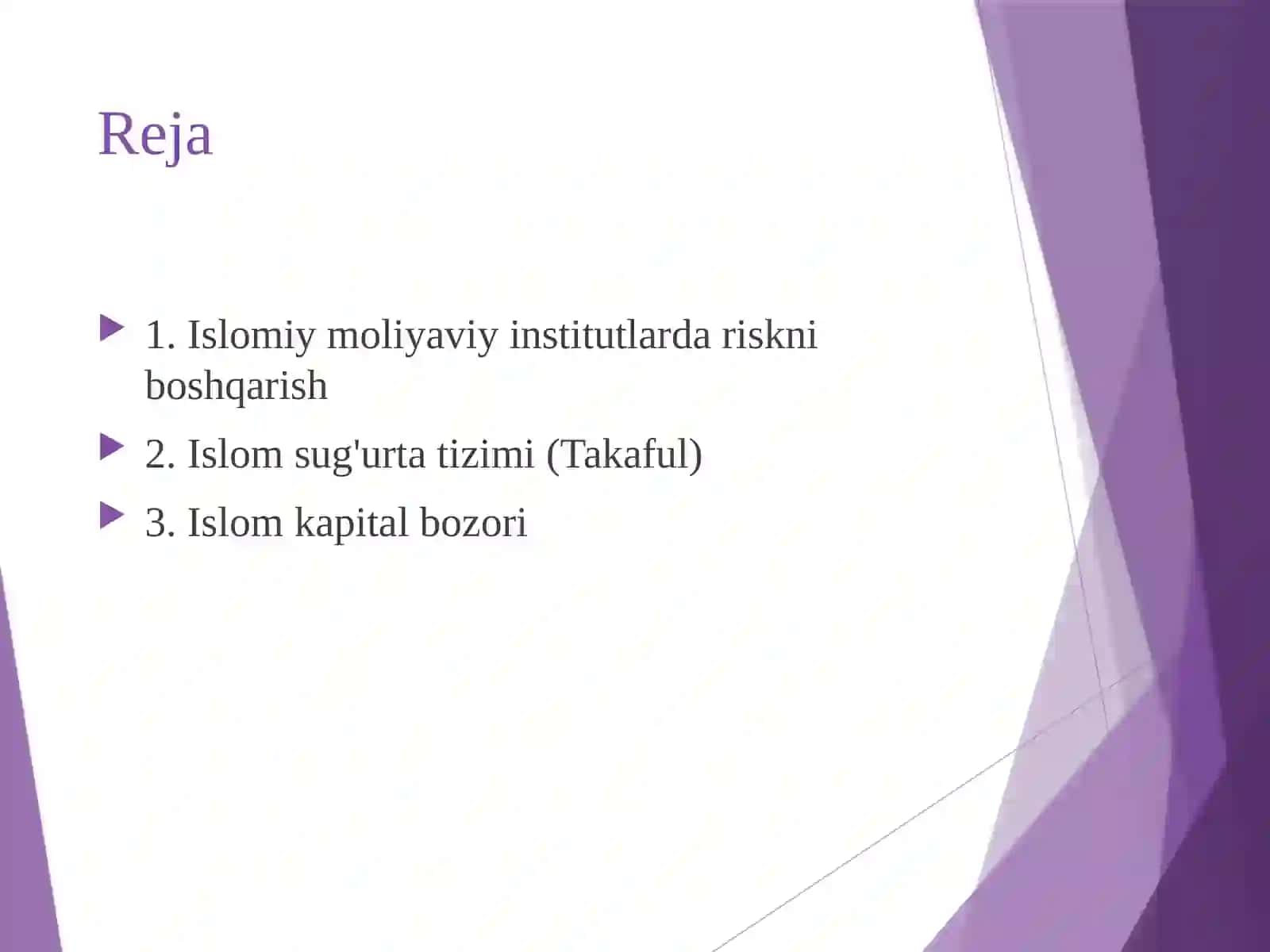 Islomiy moliyaviy institutlar 2