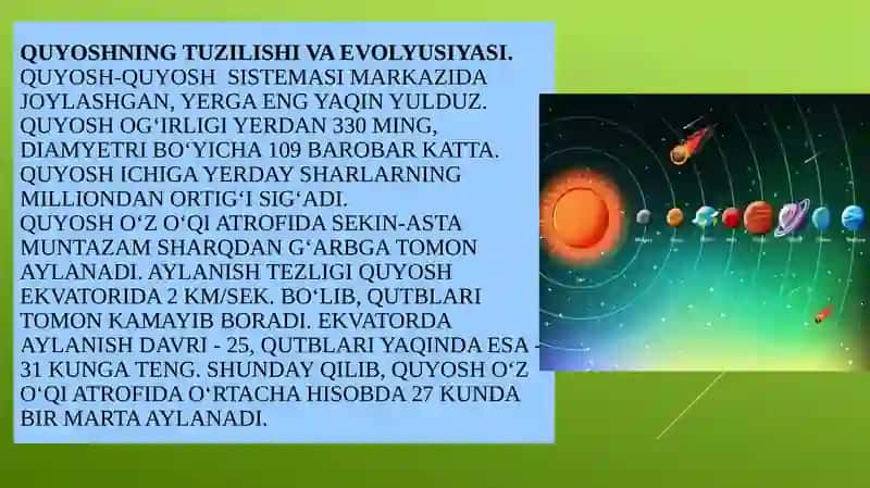Quyoshtizimi.Yersayyorasi.Geografikqobiqlar(Litosfera.Gidrosfera,Аtmosfera.Biosfera) 2
