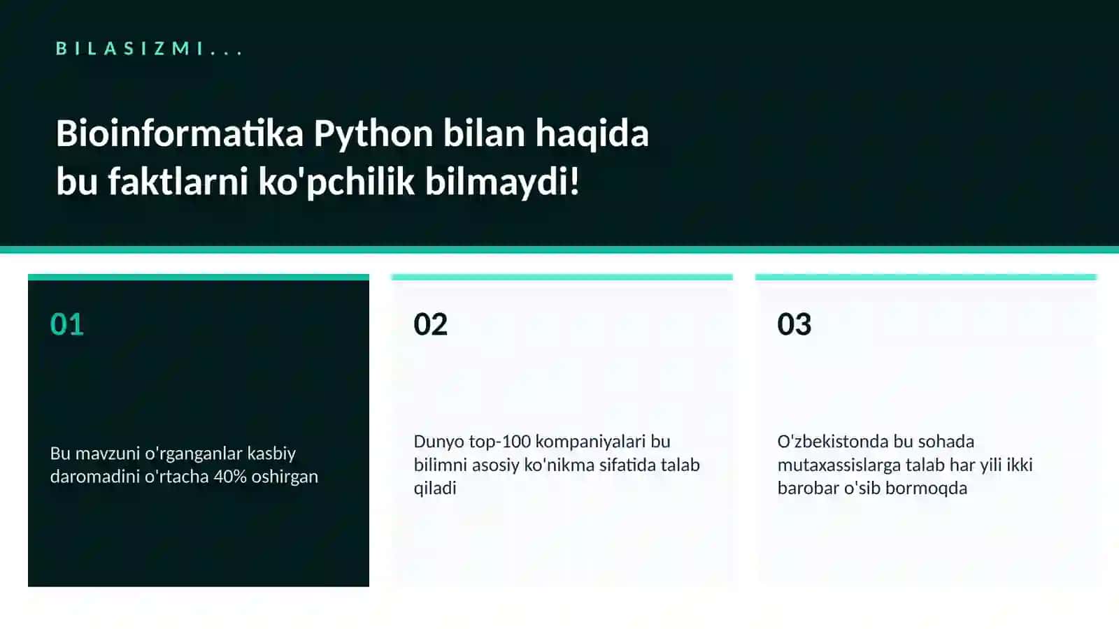 Bioinformatika Python bilan 2