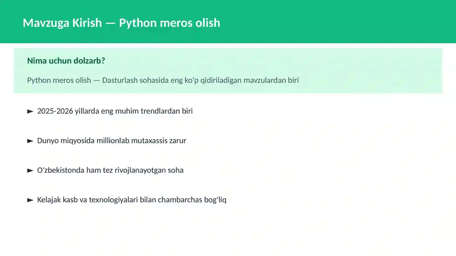 Python meros olish 2