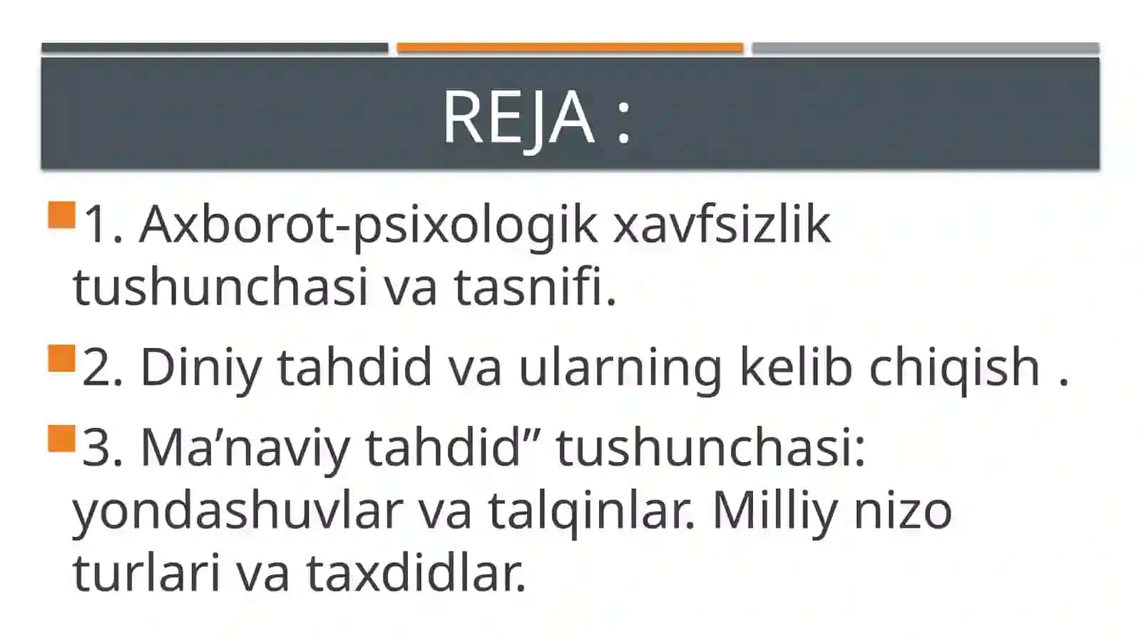 Shaxsga yo‘naltirilgan axborot:psixologik,diniy va madaniy taxdidlar 2