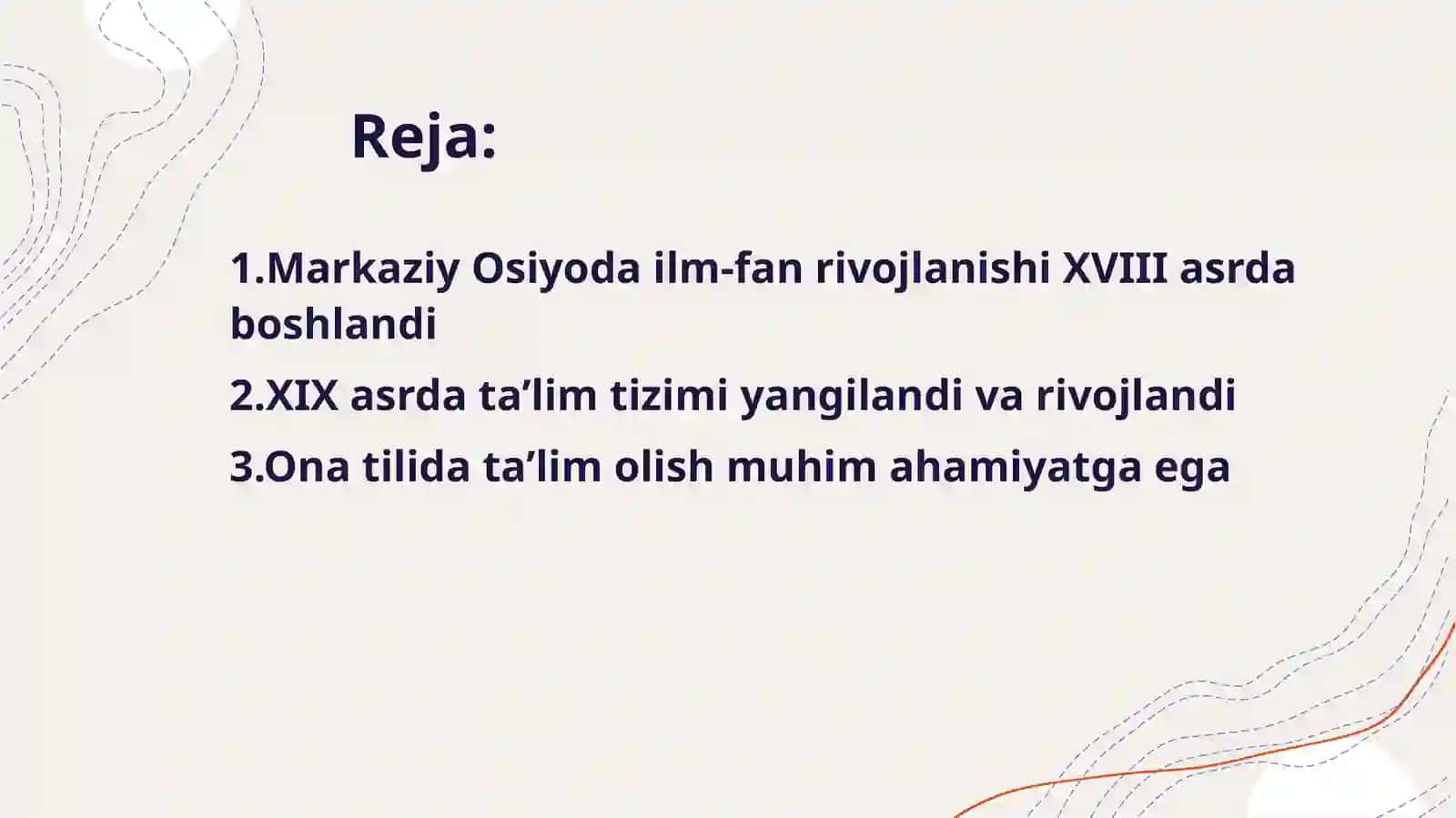 Markaziy Osiyo dail-fan va ta'lim tarixi XVIII-XIX-XX asr boshlarida 2