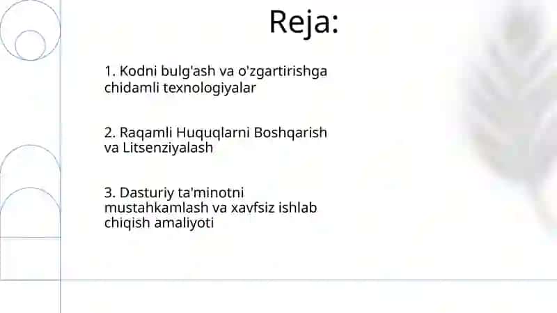 Dasturiy ta'minotni ruxsat etilmagan o'zgartirishlardan himoyalash 2