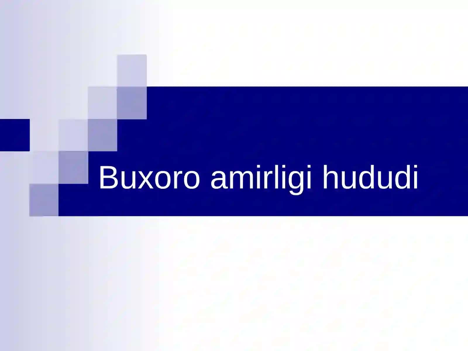 Buxoro amirligihududi 2