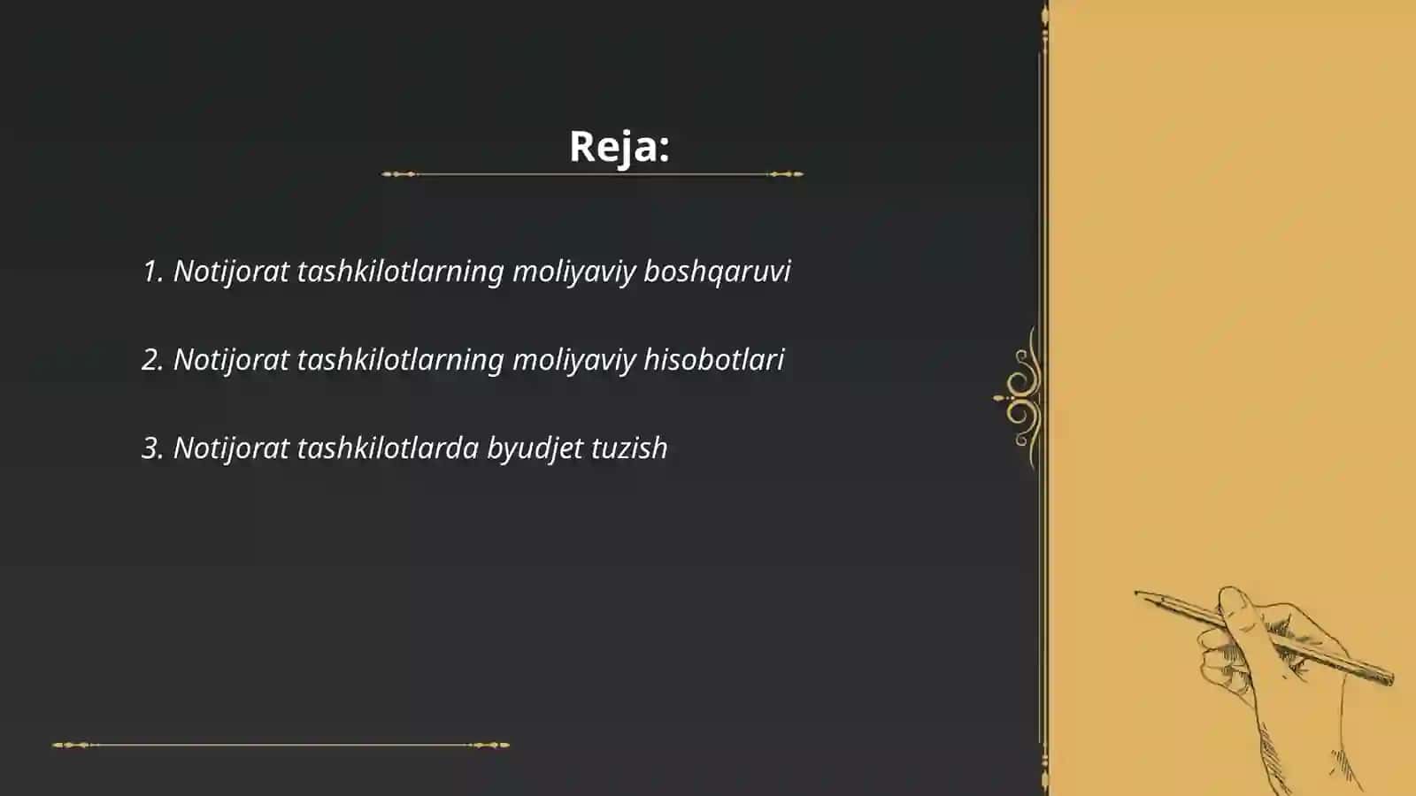Notijorat tashkilotlarning moliyasi 2
