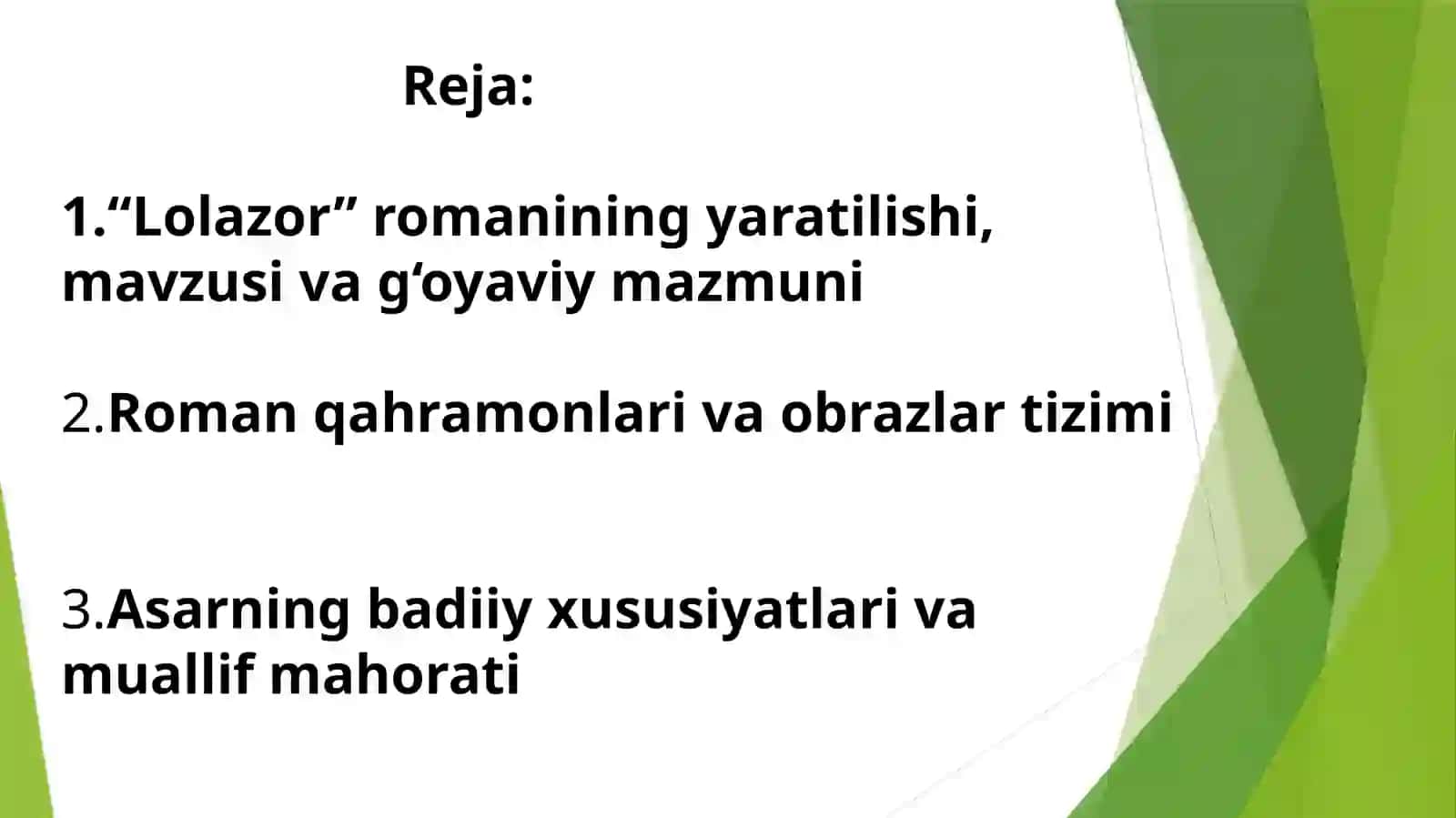 Murod Muhammad Do'stning "Lolazor" romani tahlili 2