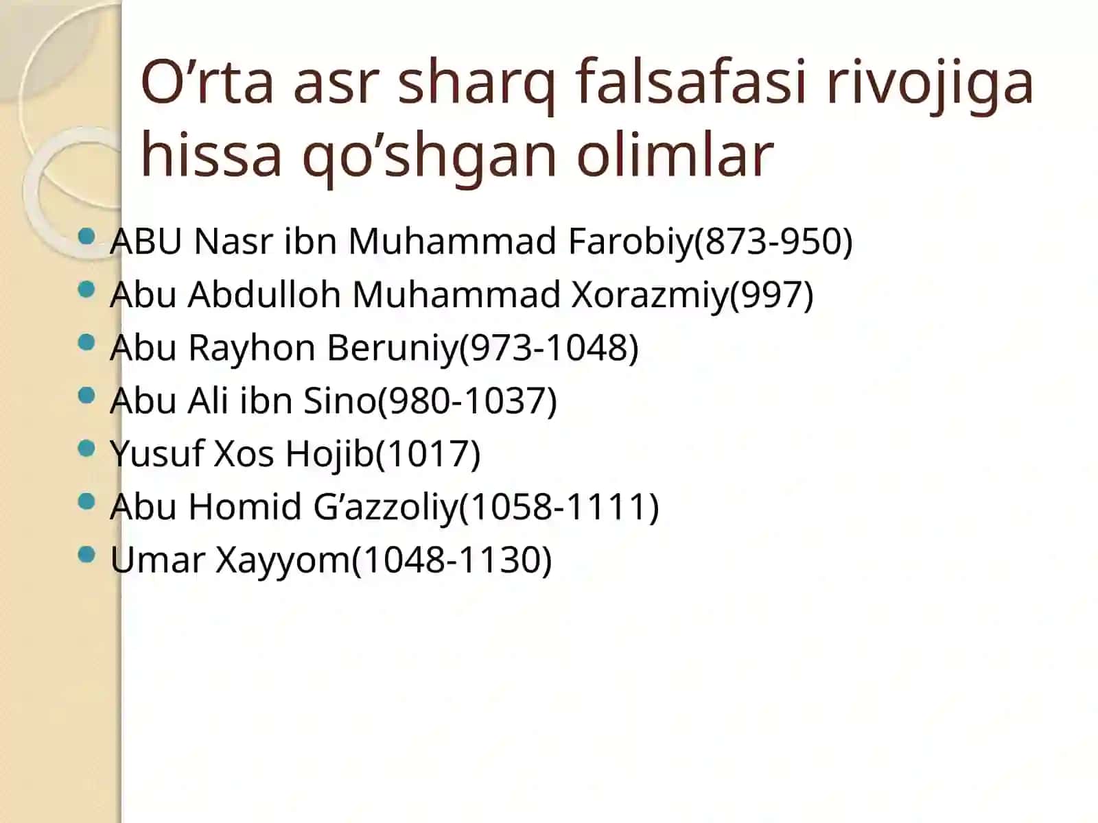 Insonning madaniy yuksalishi va falsafiy tafakkur taraqqiyoti 2