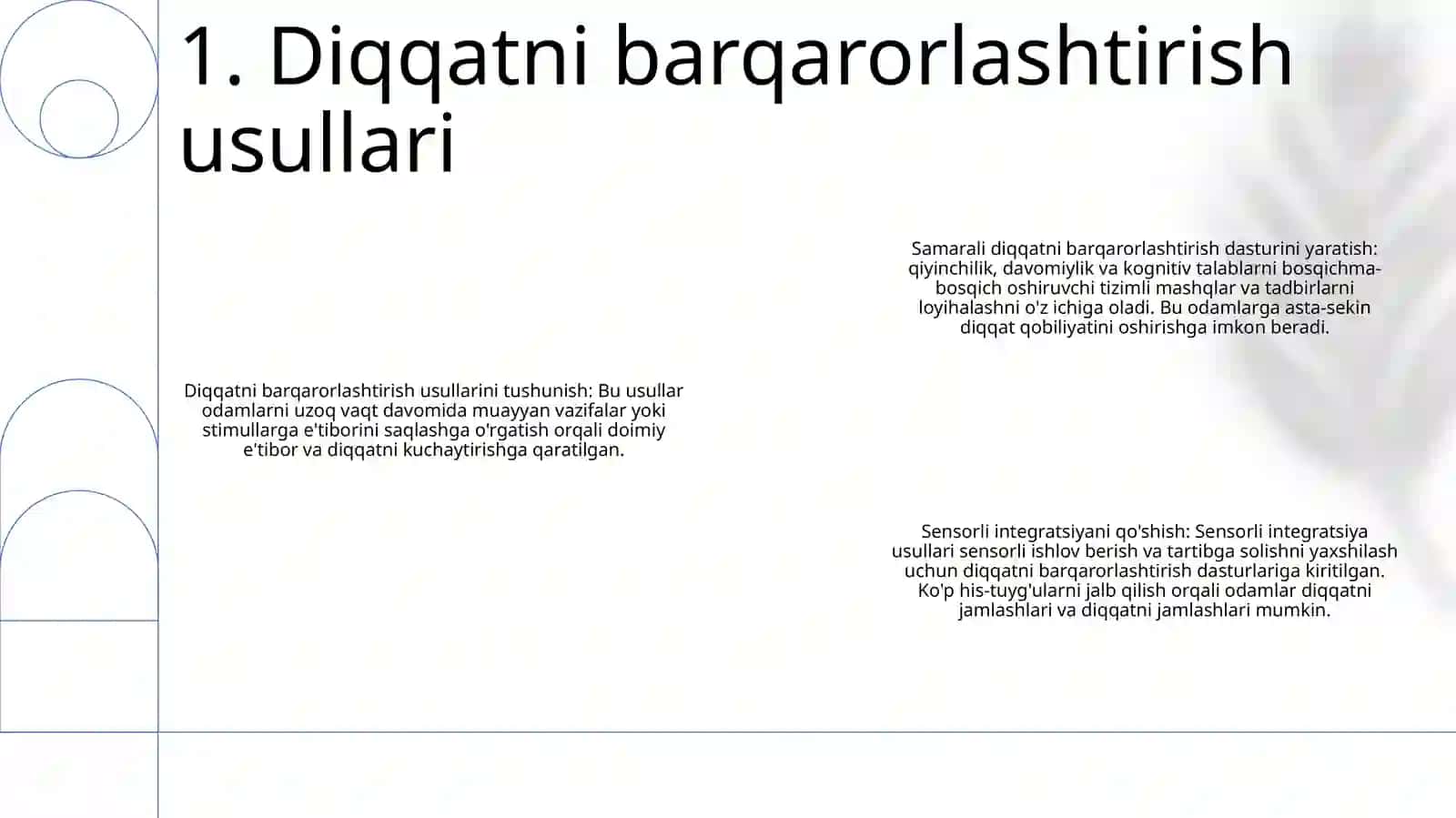 Diqqatni Barqarorlashtiruvchi Dastur Yaratish 2