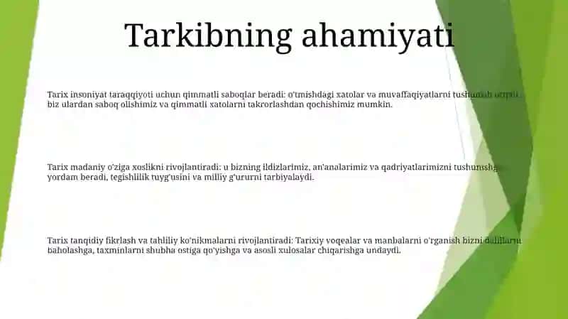 Jamiyat Taraqqiyotida Tarixning Mazmuni, Yo'Nalishlari Va Kontseptsiyalari 2