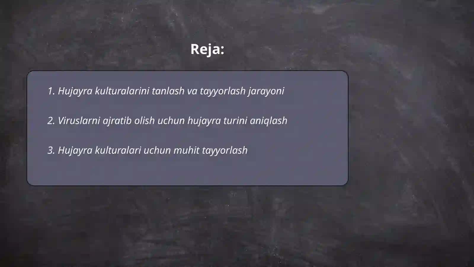 Viruslarni ajratib olishda qoʻllaniladigan hujayra kulturalari, olinishi, qoʻllanilishi 2