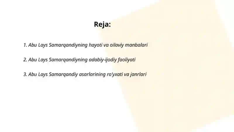 Abu Lays Samarqandiyning hayoti va oilaviy manbalari 2