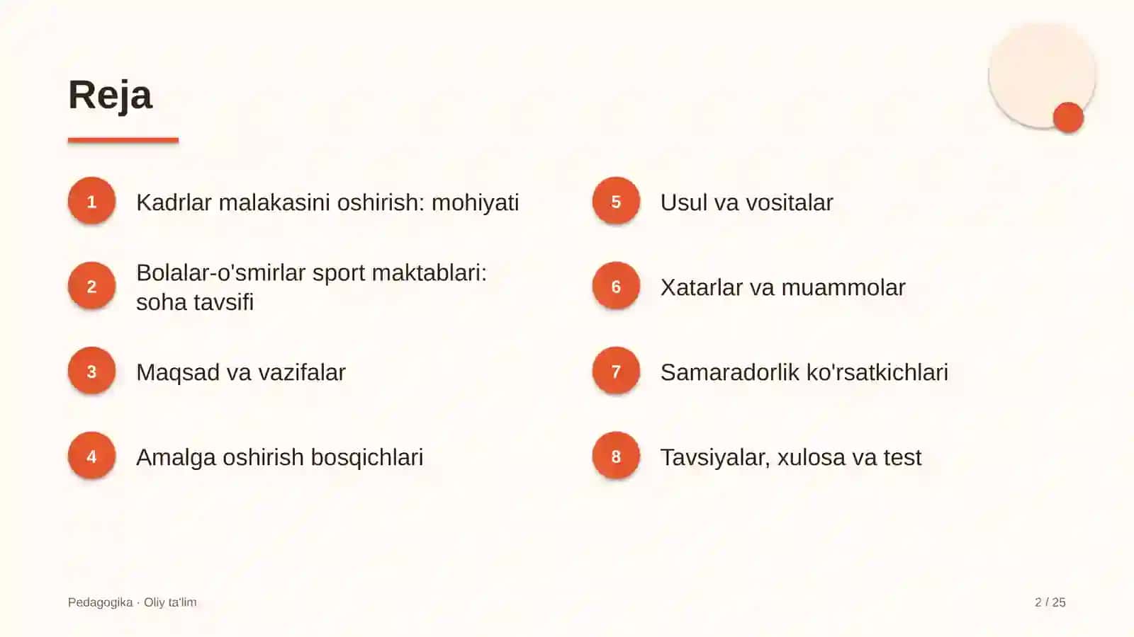 Bolalar-o'smirlar sport maktablarida kadrlar malakasini oshirish 2