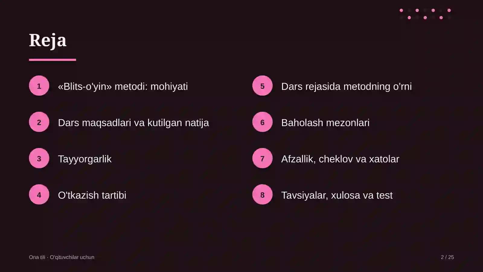 ona tili darslarida blits o'yin metodidan foydalanish 1415 2