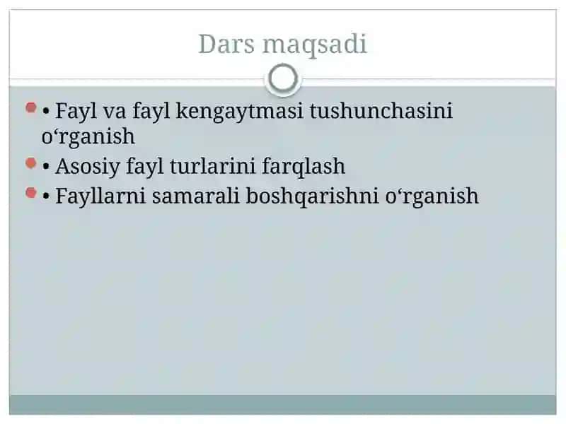 45 minutlik dars taqdimoti 2
