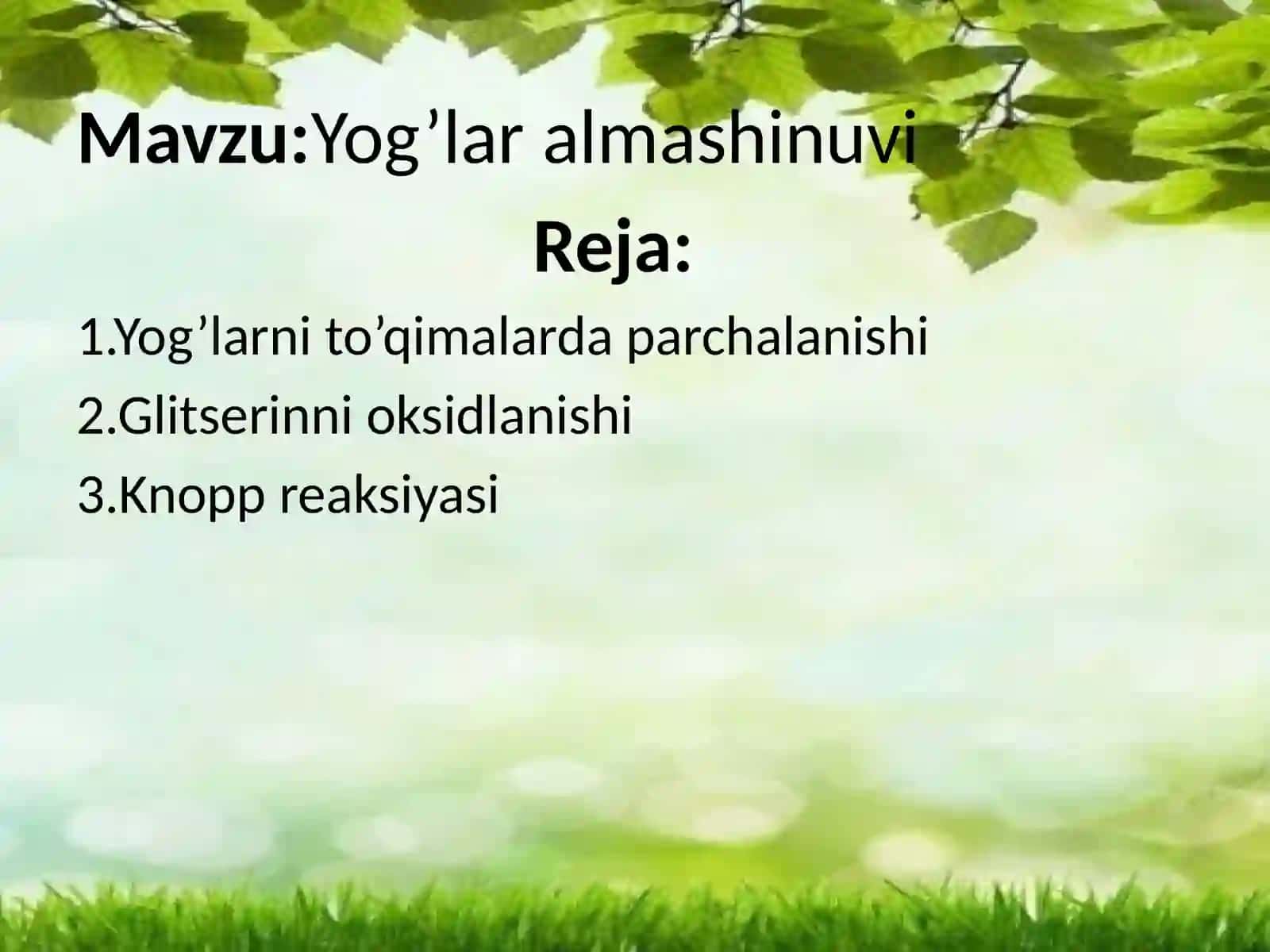 BioximyavaMolekulyarbiologiyadantayyorlaganTAQDIMOTI 2