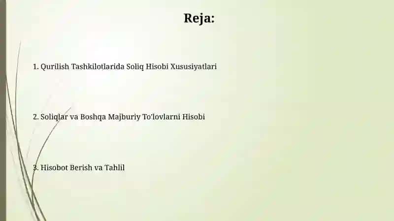Qurilish Tashkilotlarida Soliq Hisobi Xususiyatlari 2