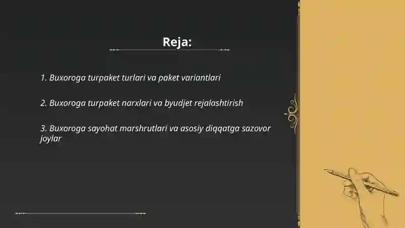 Buxoroga turpaket 2
