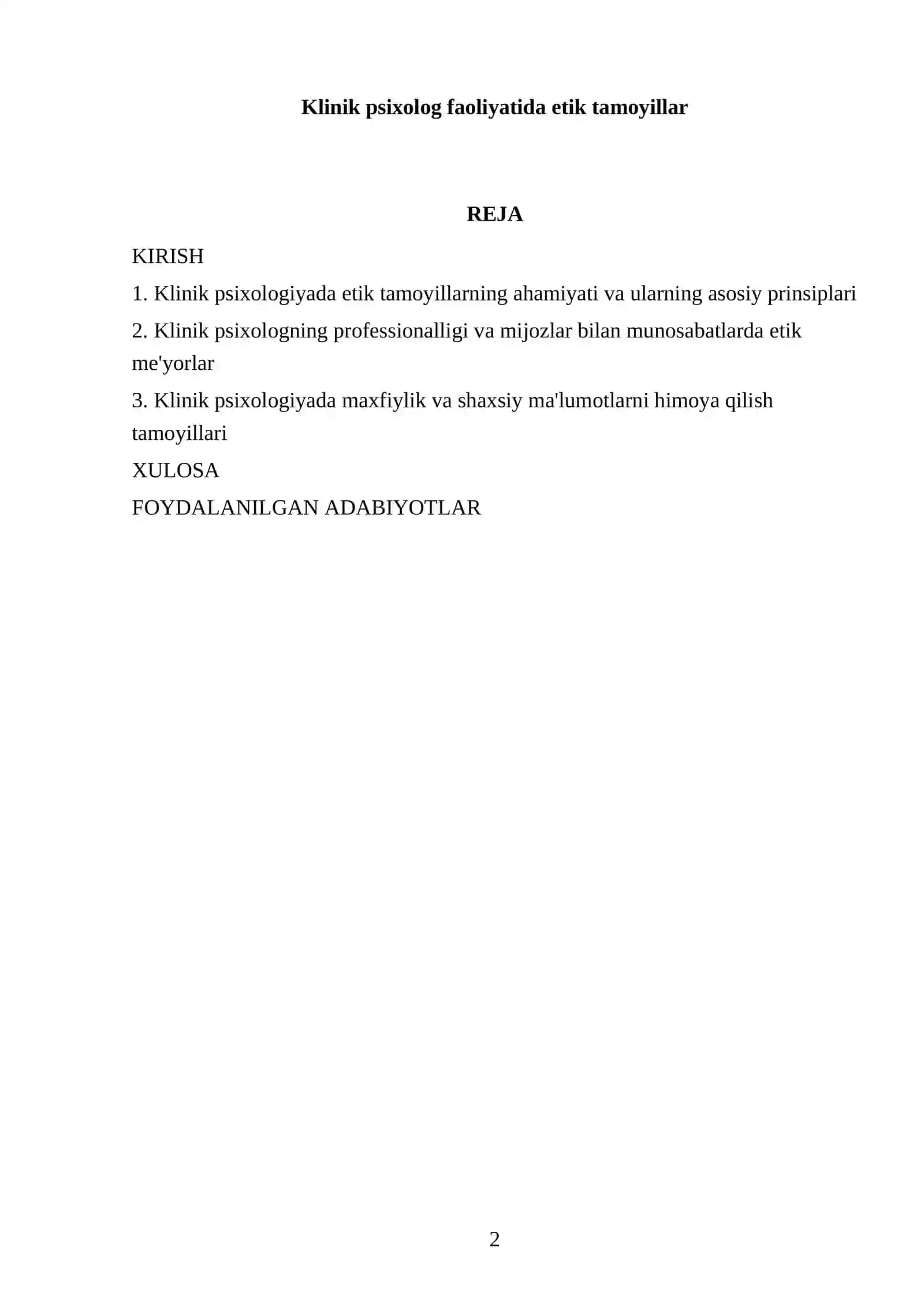 Klinik psixolog faoliyatida etik tamoyillar 2