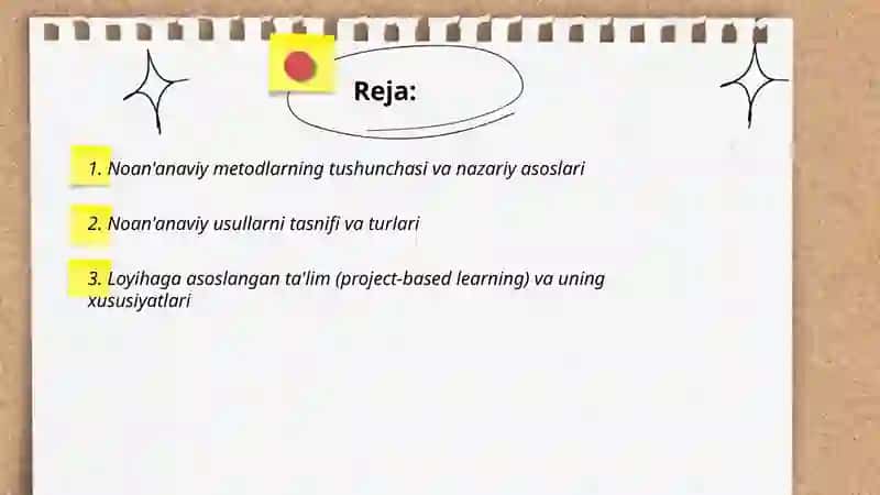 Öqitishning noan'anaviy metodlari va ularning öziga xos hususiyatlari 2