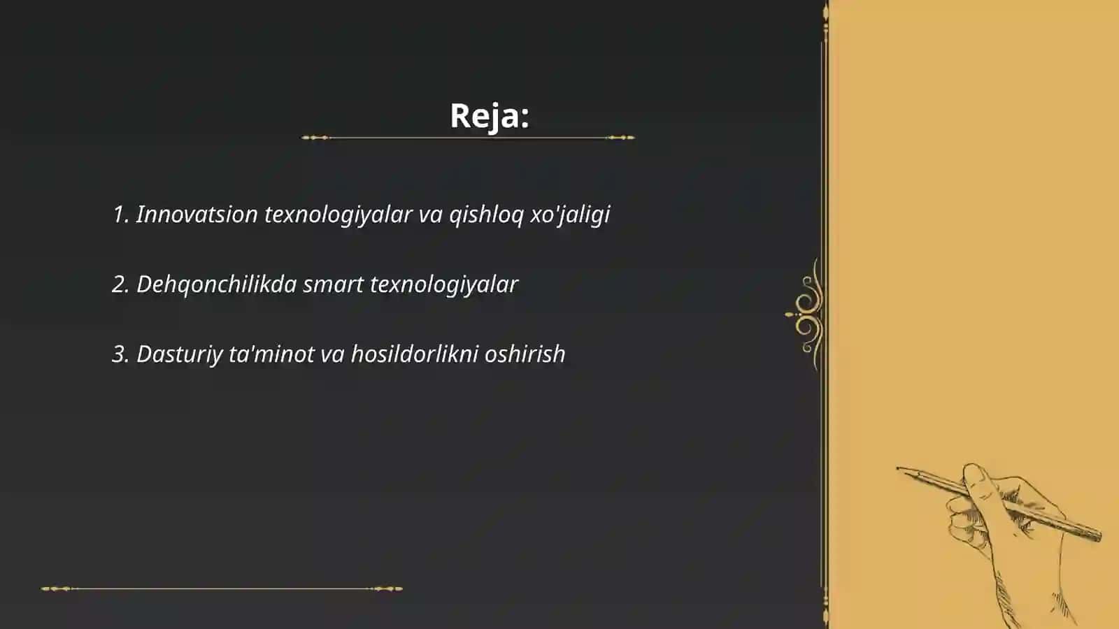 Karamni innavatsion texnologiyalar asosida yetishtirish 2