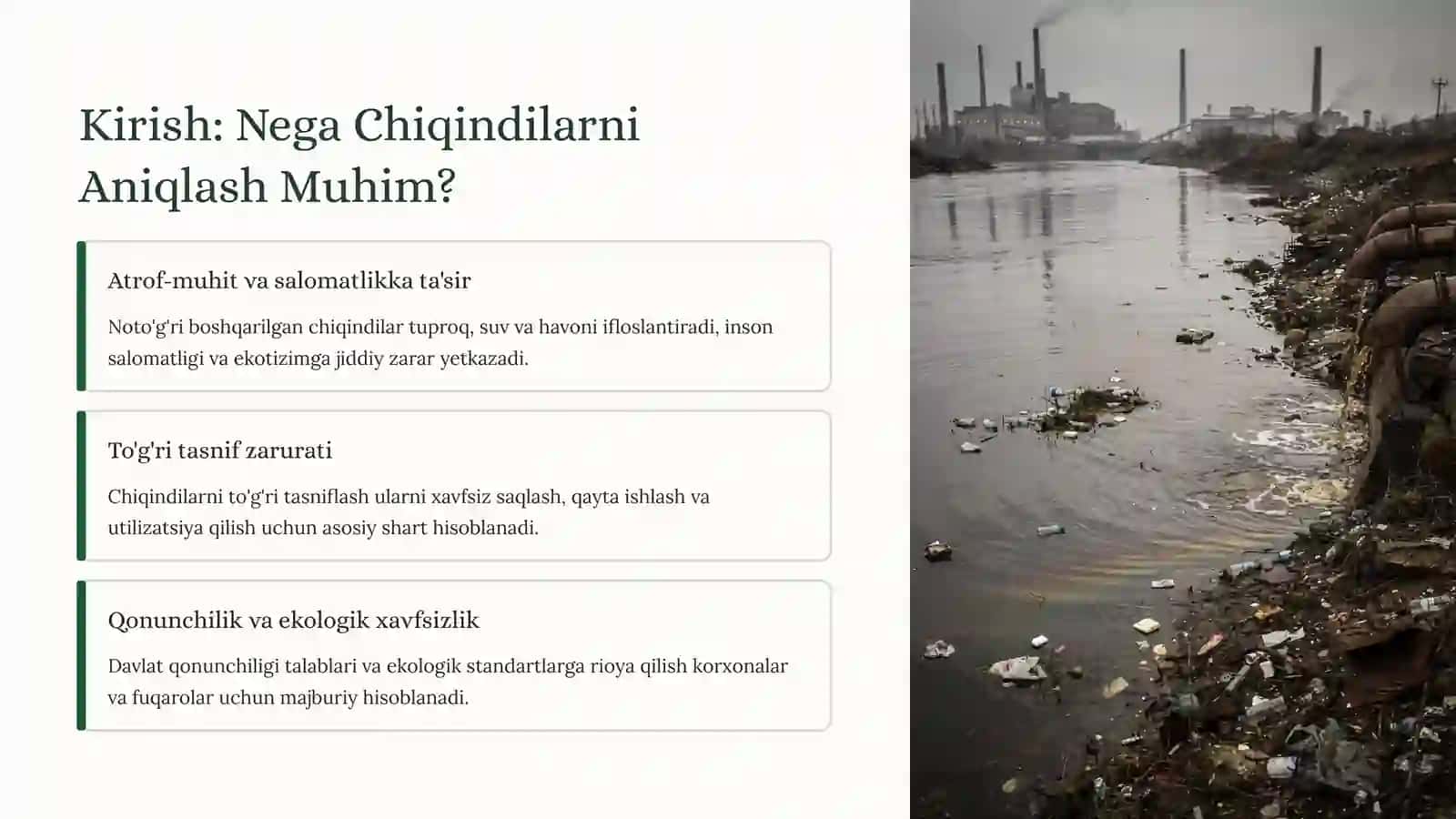 Chiqindilarni Aniqlash Usullari: Atrof-muhitni Muhofaza qilishning Zamonaviy Yo'llari 2
