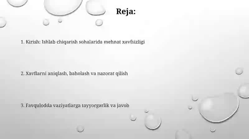Xavfsizlik texnikasi 2