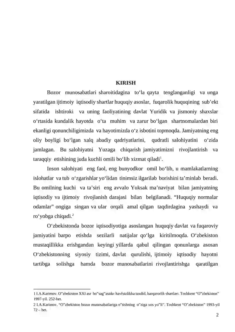 Kommandit shirkatni fuqarolik huquqiy muammolari 2