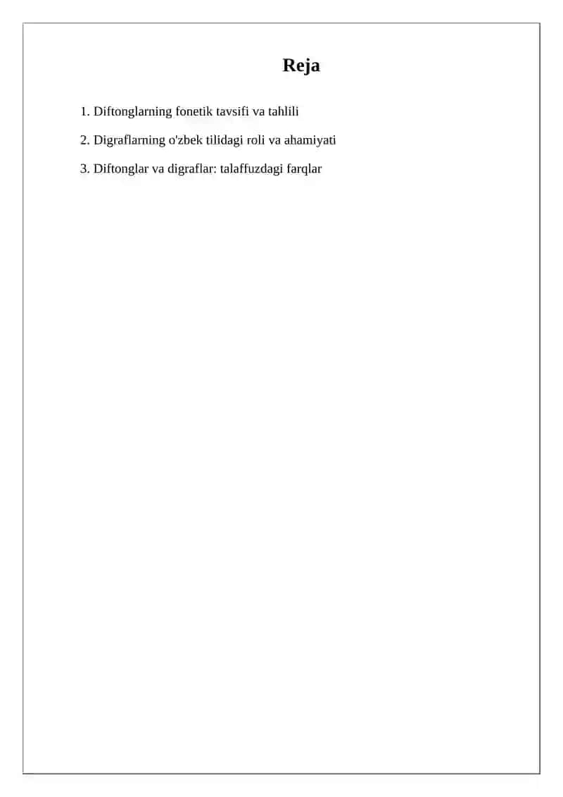 Diftong va Digraflar 2