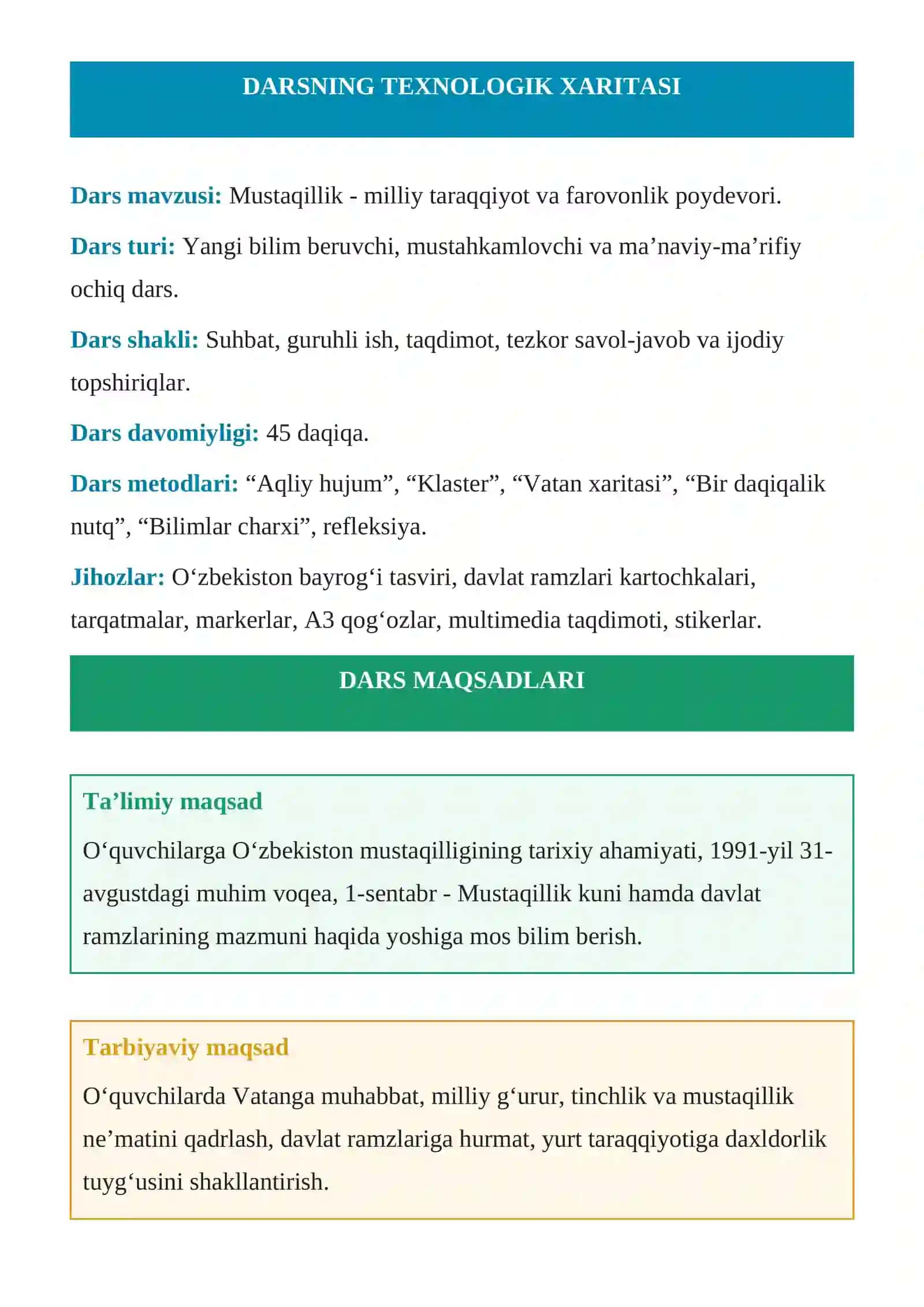 DARS ISHLANMA 6-sinf 2