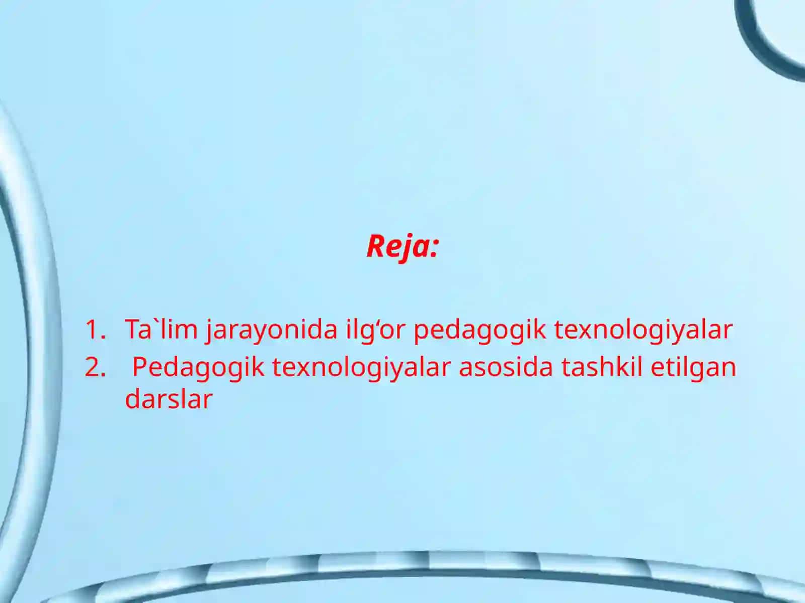 Pedagogik texnologiyalar asosida tashkilotilgan darslar 2