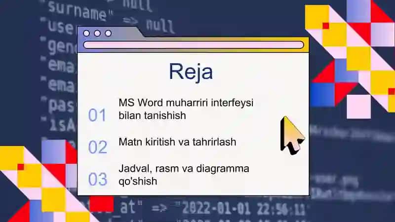 MS Word dasturining imkoniyatlari 2