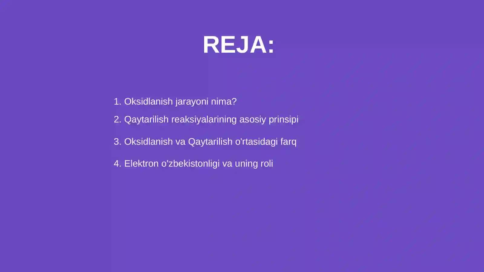 Oksidlanish va qaytarilish reaksiyalari 2