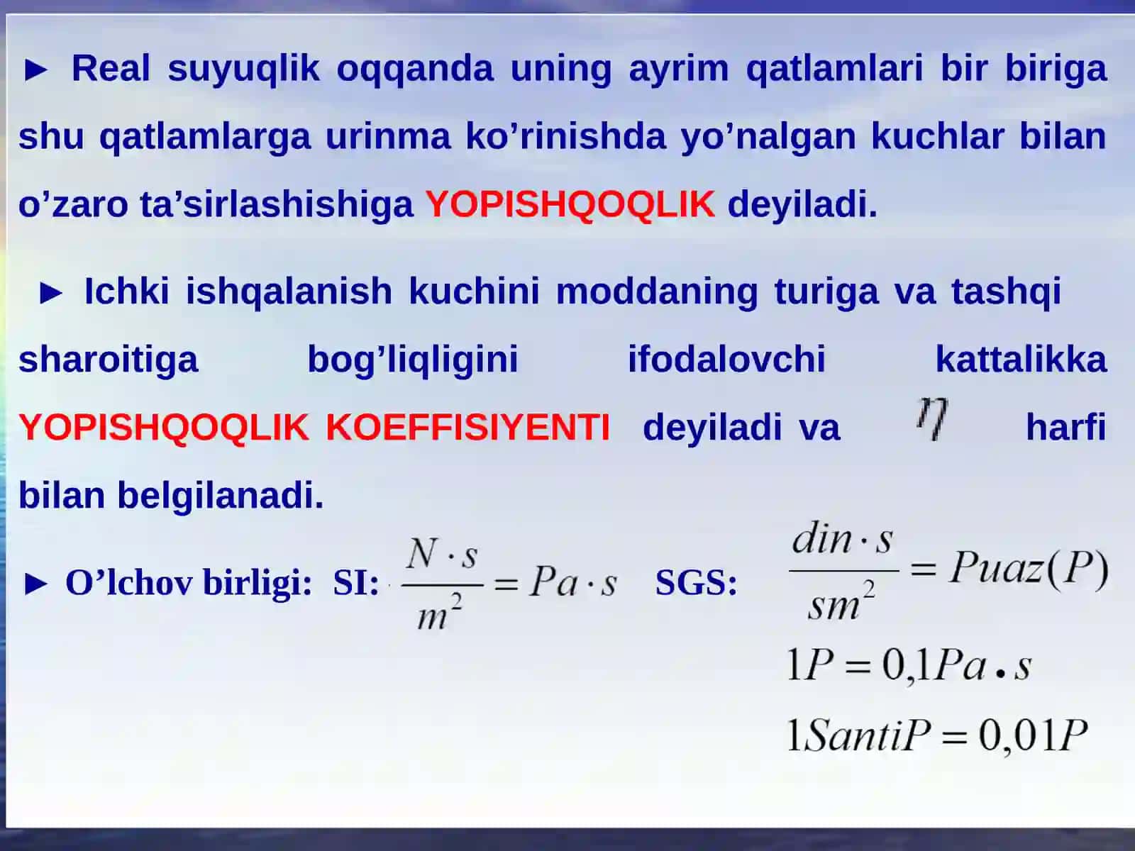 BIOLOGIK SUYUQLIKLARNING YOPISHQOQLIGINI ANIQLASH USULLARINI O’RGANISH 2