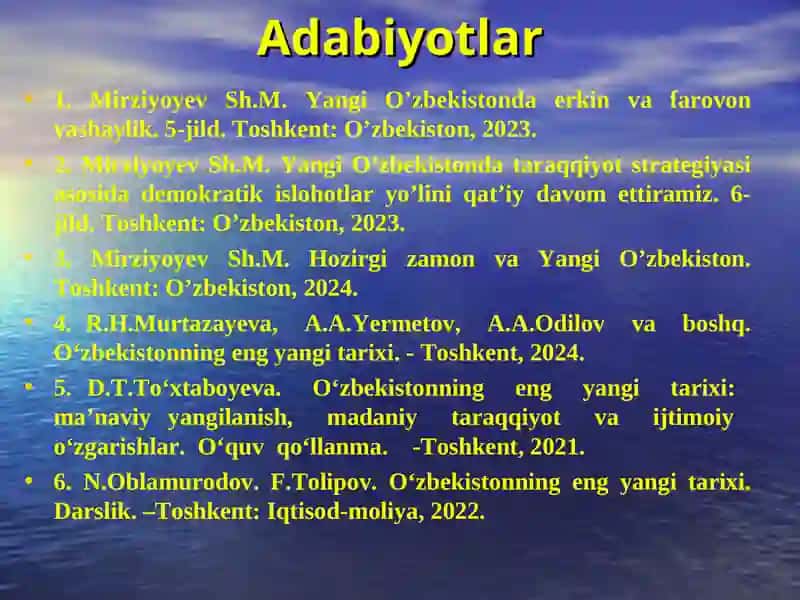 Mirziyoyev Sh.M. Yangi O’zbekistonda erkin va farovon yashaylik 2