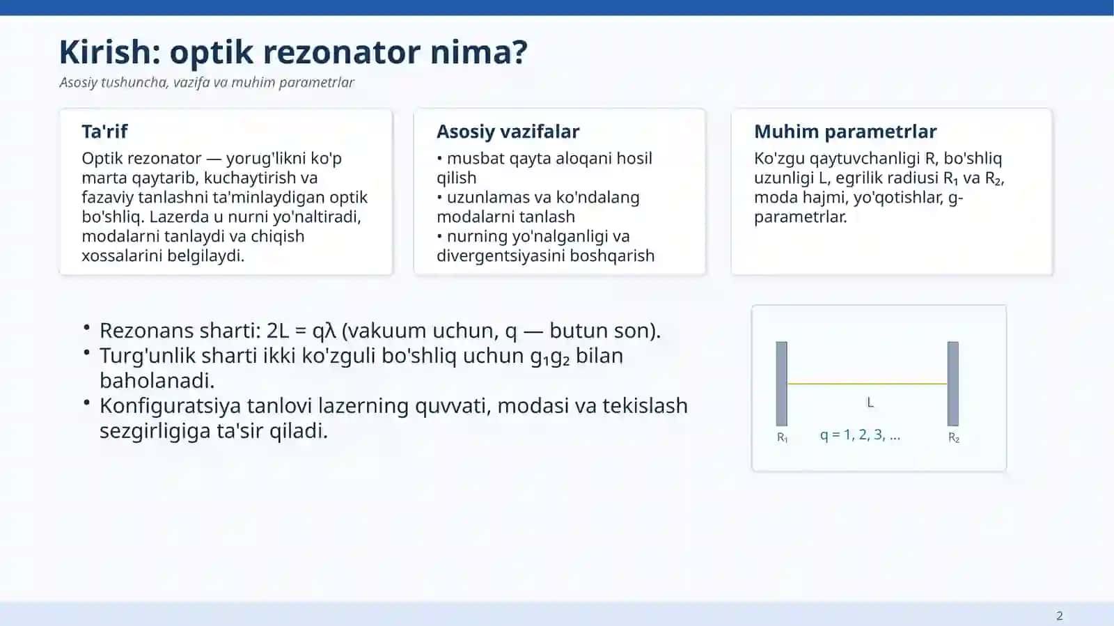 OPTIK REZONATORLAR 2