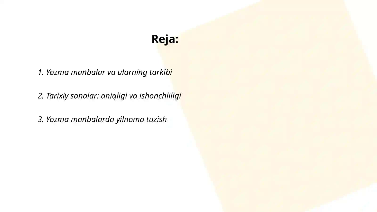 Yozma manbalarda tarixiy sanalaraning berilishi 2