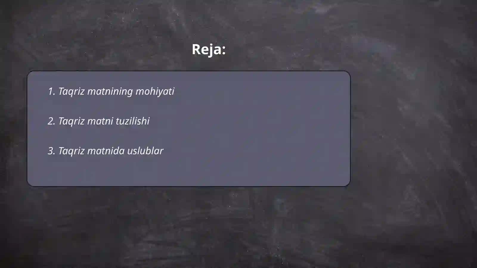 Taqriz matni 2