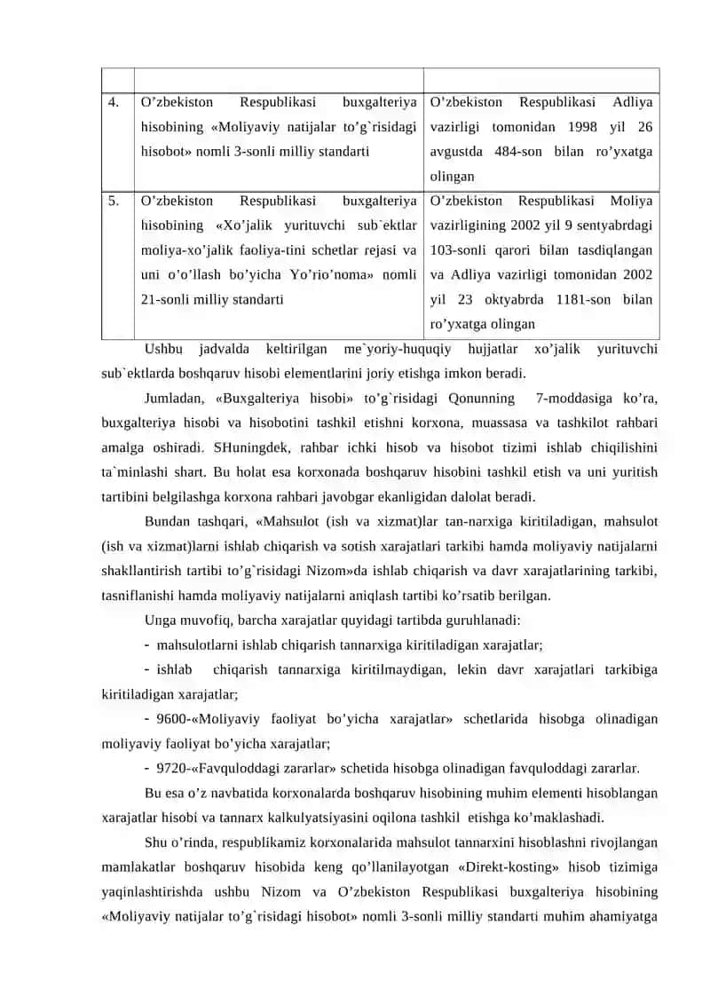 O’ZBEKISTON RESPUBLIKASIDA BOSHQARUV HISOBINI TASHKIL ETISHNING RIVOJLANISH YO’NALISHLARI 2